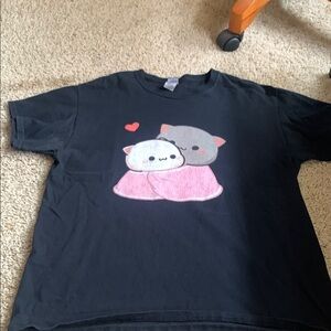 Mitao Cat Black T-Shirt